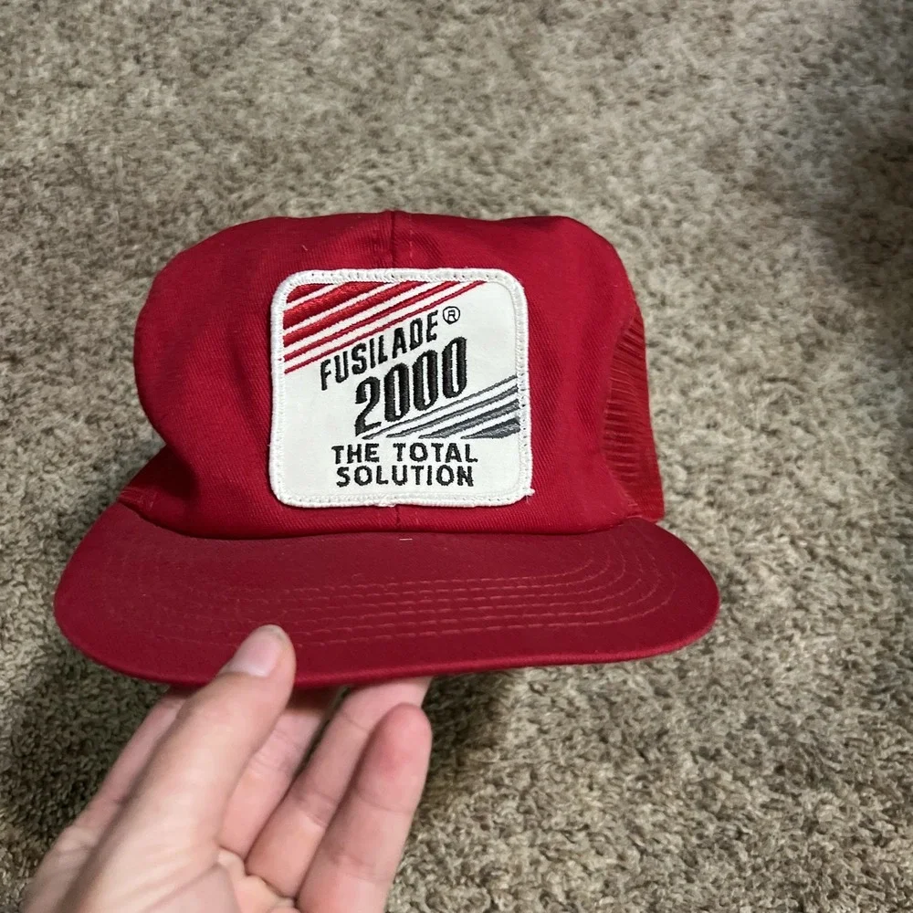 VINTAGE Fusilade 2000‎ Hat Cap Snap Back Mesh Trucker Patch Advertising Mens 90s